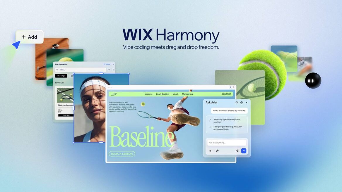 Wix запускає ШІ-конструктор сайтів Harmony — вайбкодинг із повним drag-and-drop-контролем