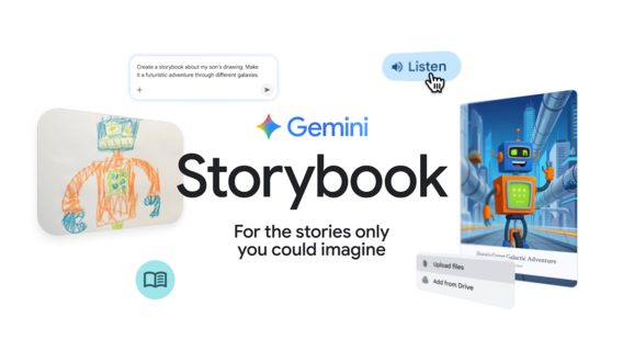 У Gemini тепер можна створювати персоналізовані, ілюстровані книжки з історіями та аудіосупроводом