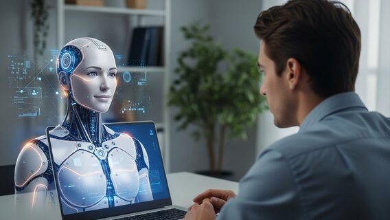 EPAM тестує робота для відбору кандидатів, Master of Code Global розробляє ШІ-асистента для рекрутингу, а Railsware готується до експерименту із ШІ-аватаром на співбесіді у 2026. Чи дійсно співбесіда з роботом — нова реальність, яка полегшує найм? 